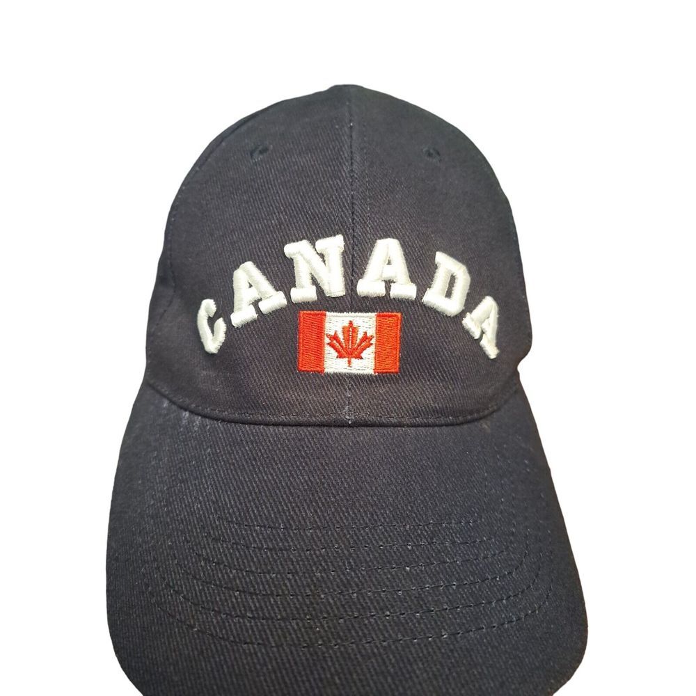 GR8 Stuff‎ Canada Flag Hat Unisex Blue Adjustable Strap Cap Embroidered - Picture 2 of 7